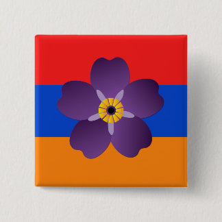 Armeense genocide Centennial Emblem & Flag Button