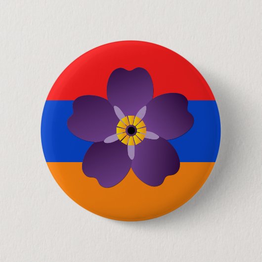 Armeense genocide Centennial Emblem & vlag Ronde Button 5,7 Cm (Voorkant)