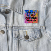 Armeense genoocide Pin Vierkante Button 5,1 Cm (In situ)