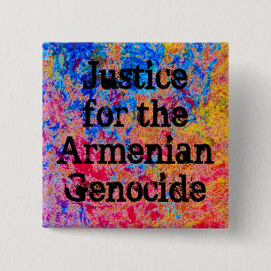 Armeense genoocide Pin Vierkante Button 5,1 Cm