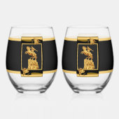 Armeense held Stemless wijnglas Zonder Voet (Achterkant)