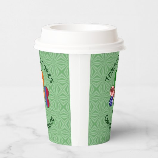 Armeense Iers-Amerikaanse Shamrock-vlag gepersonal Papieren Bekers (Rechts)