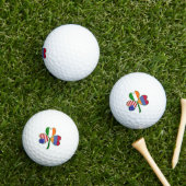 Armeense Ierse Amerikaanse Vlaggen Shamrock Golfballen (Insitu Gras)