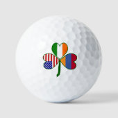 Armeense Ierse Amerikaanse Vlaggen Shamrock Golfballen (Voorkant)