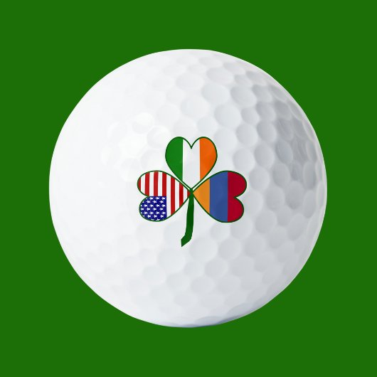 Armeense Ierse Amerikaanse Vlaggen Shamrock Golfballen