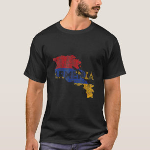 Armeense kaart en vlag Souvenir in nood Armenië T-shirt