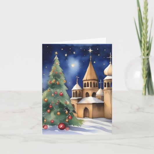 Armeense kerst C - 6 januari - Waterverf Feestdagen Kaart (Voorkant)