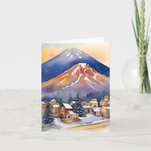 Armeense kerst D - 6 januari - Waterverf Feestdagen Kaart