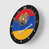Armeense klok, Modern home decor, Armeense vlag Ronde Klok (Hoek)