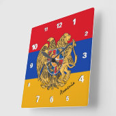 Armeense klok, patriottisch huis, Armeense vlag Vierkante Klok (Hoek)
