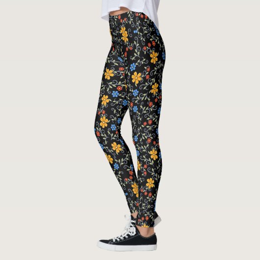 Armeense Leggings Tricolor Flowers (Links)