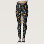 Armeense Leggings Tricolor Flowers (Voorkant)