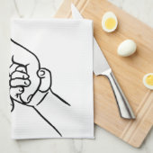 Armeense Moeder Keukenhanddoek met Zoete Illustrat (Quarter Fold)