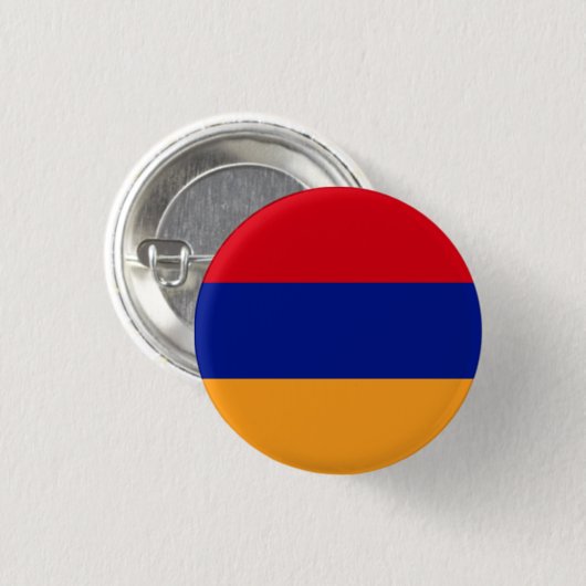 Armeense nationale vlag ronde button 3,2 cm (Voorkant /achterkant)