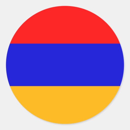 Armeense nationale vlag ronde sticker (Voorkant)