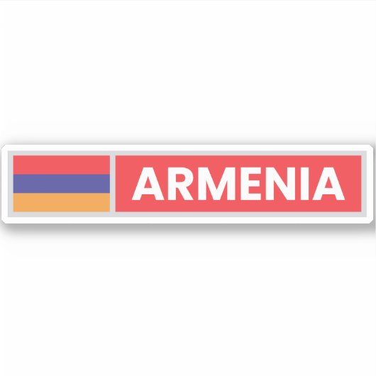 Armeense nationale vlag sticker (Voorkant)