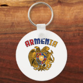 Armeense pride Flag Coffee Mok T-Shirt Trucker Hat Sleutelhanger (Voorkant)