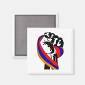 Armeense pride Flag Fist Resist - Mannen Vrouwen K Magneet (Voorkant / Achterkant)