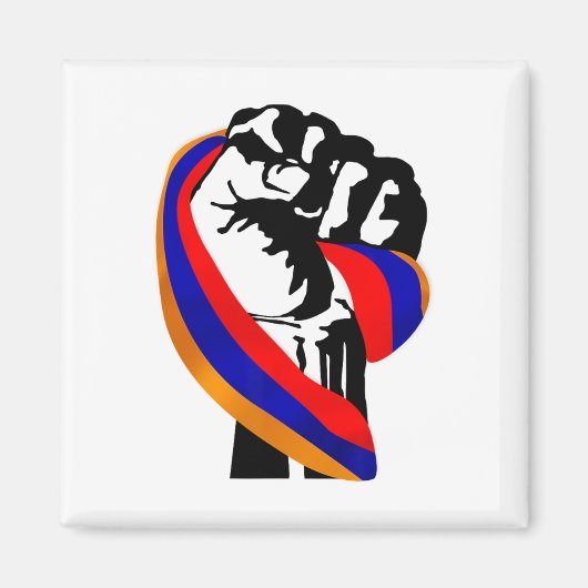 Armeense pride Flag Fist Resist - Mannen Vrouwen K Magneet (Voorkant)
