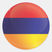 Armeense ronde - pictogramvlag ronde sticker (Voorkant)