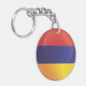 Armeense ronde - pictogramvlag sleutelhanger (Voorkant Links)