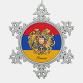 Armeense sneeuwvlok, Armeense vlag Tin Sneeuwvlok Ornament (Voorkant)