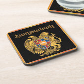 Armeense spreuk drankviltje bier onderzetter (Linkerzijde)