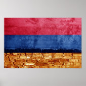 Armeense vlag aan de muur poster (Voorkant)