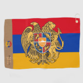 Armeense vlag & Armenië, monogrammen Golfhanddoek (Horizontaal)