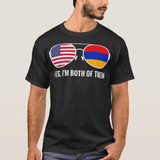 Armeense vlag Armenië Zonnebrillen Armeense Amerik T-shirt