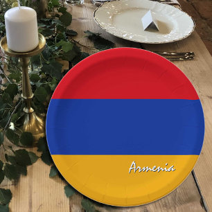 Armeense Vlag borden, partij, sport, Armenië Papieren Bordje
