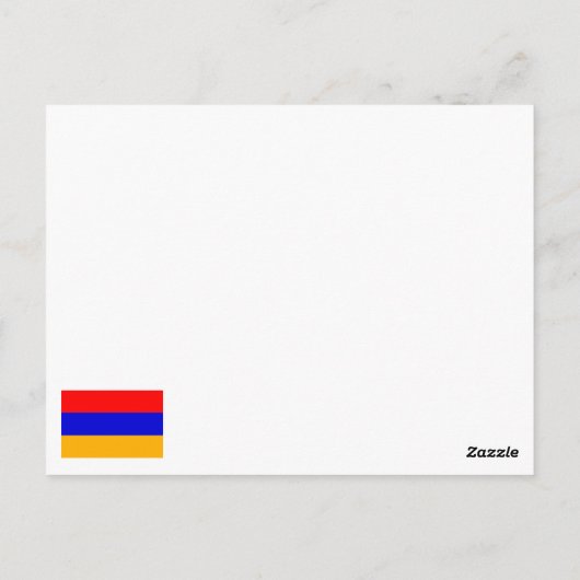Armeense vlag briefkaart (Achterkant)