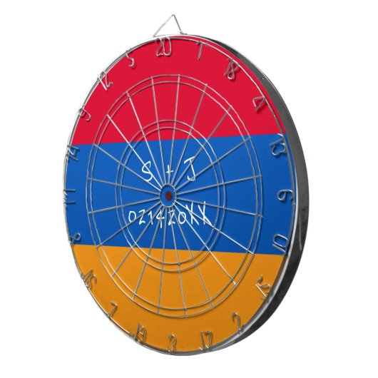 Armeense vlag BTS - Valentijnsdag - Aangepast beri Dartbord (Voorkant Rechts)