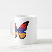 Armeense vlag Butterfly Koffiemok (Voorkant links)