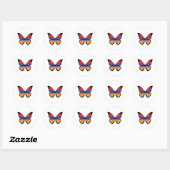 Armeense vlag Butterfly Ronde Sticker (Vel)