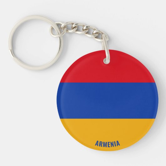 Armeense vlag charmerende patriottische vlag sleutelhanger (Voorkant)