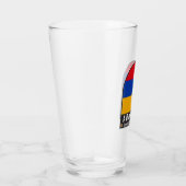 Armeense vlag Embleem Verstoorde Vintage Glas (Rechts)