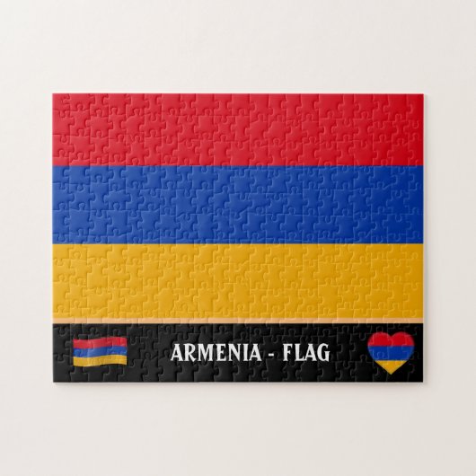 Armeense vlag en Armeens land / Armenië Legpuzzel (Horizontaal)