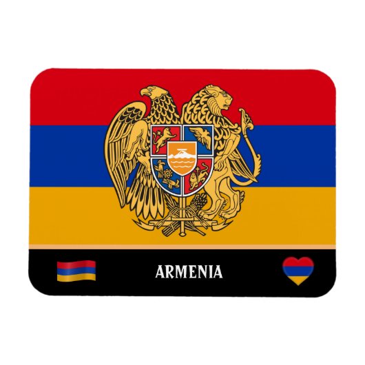 Armeense vlag en Armeense land reizen/Armenië Magneet (Horizontaal)