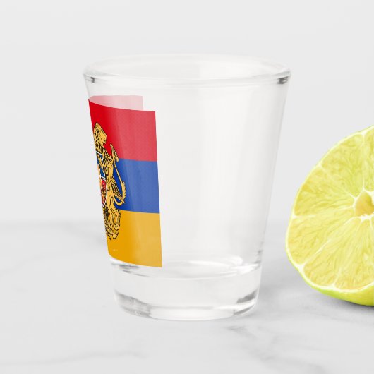 Armeense vlag en Armeense vaderland/sport Shot Glas (Rechts)
