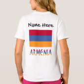 Armeense vlag en Armeense vlag met Jouw naam T-shirt (Achterkant)