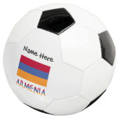 Armeense vlag en Armeense vlag met Jouw naam Voetb Voetbal (Drie kwart)