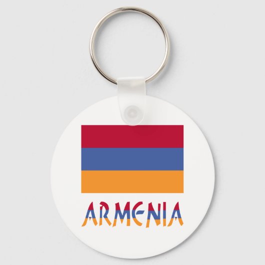 Armeense vlag en Armenië in vlaggenkleuren Sleutelhanger (Voorkant)