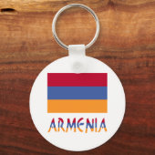 Armeense vlag en Armenië in vlaggenkleuren Sleutelhanger (Voorkant)