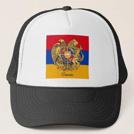 Armeense vlag en Armenië - mode, reizen/sport Trucker Pet (Voorkant)