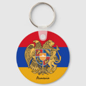 Armeense vlag en Armenië - partij, verjaardag / sp Sleutelhanger (Achterkant)