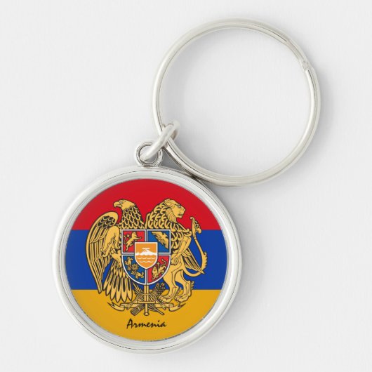Armeense vlag en Armenië - partij, verjaardag/spor Sleutelhanger (Voorkant)