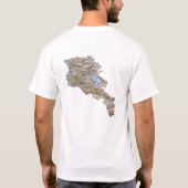 Armeense vlag en kaart T-Shirt (Achterkant)