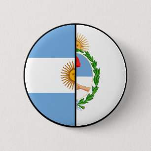 Armeense vlag en wapenschild ronde button 5,7 cm