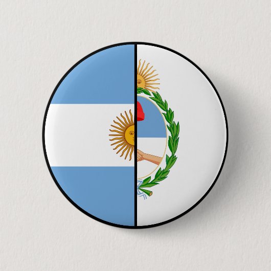 Armeense vlag en wapenschild ronde button 5,7 cm (Voorkant)